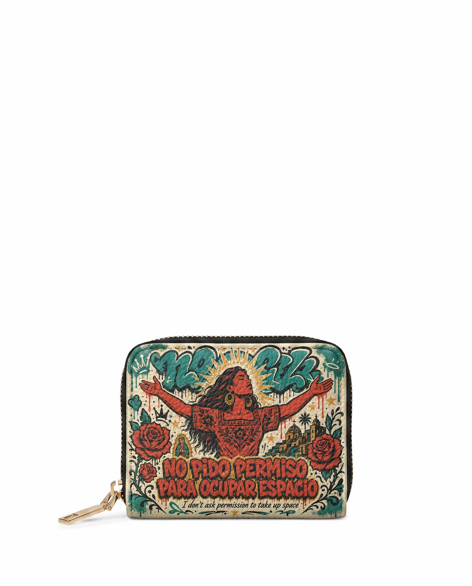 "No pido permiso para ocupar espacio" ver.3 Mini Wallet - front view | Paleta Bags