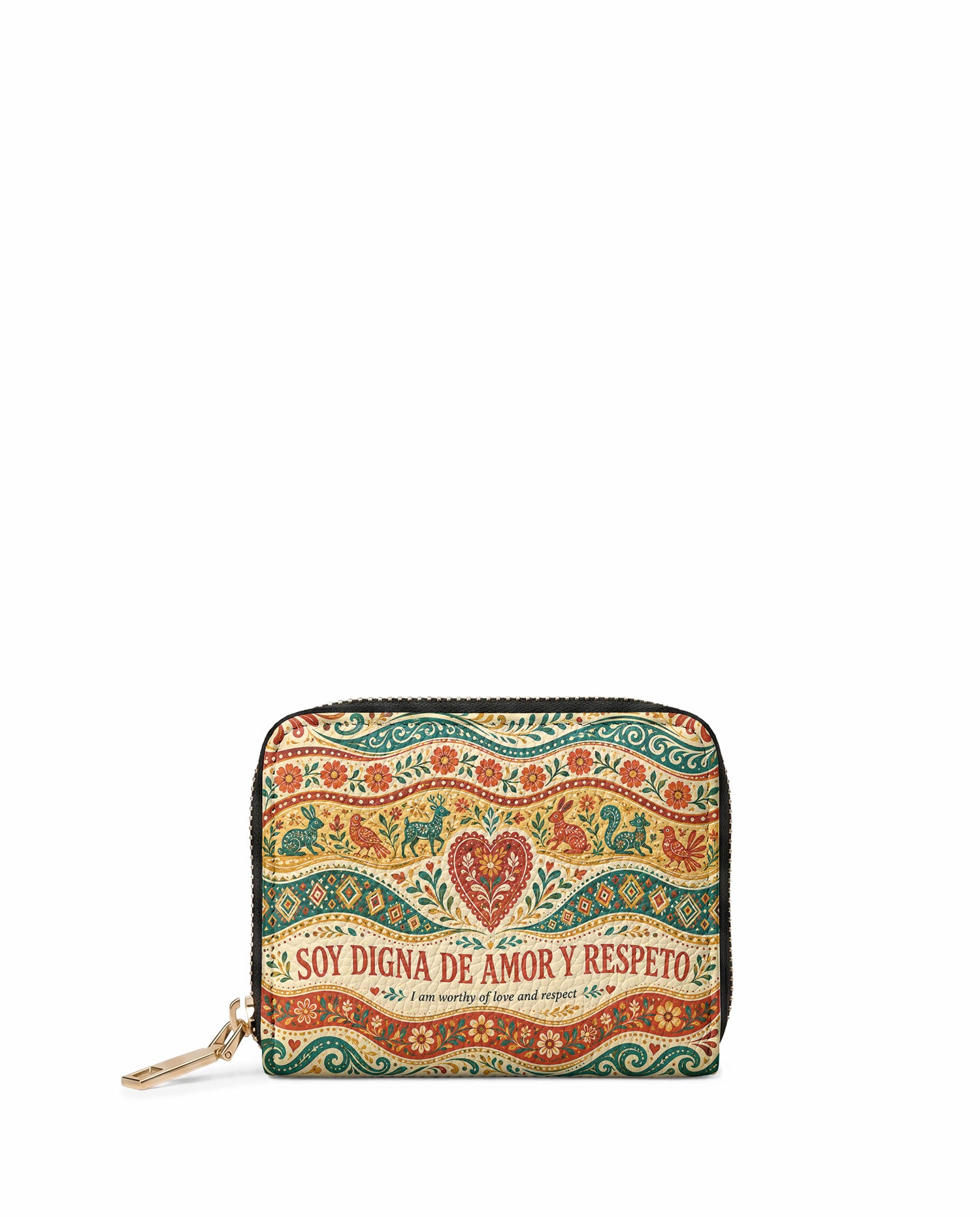 "Otomi Wild Embroidery" ver.1 Mini Wallet - front view | Paleta Bags