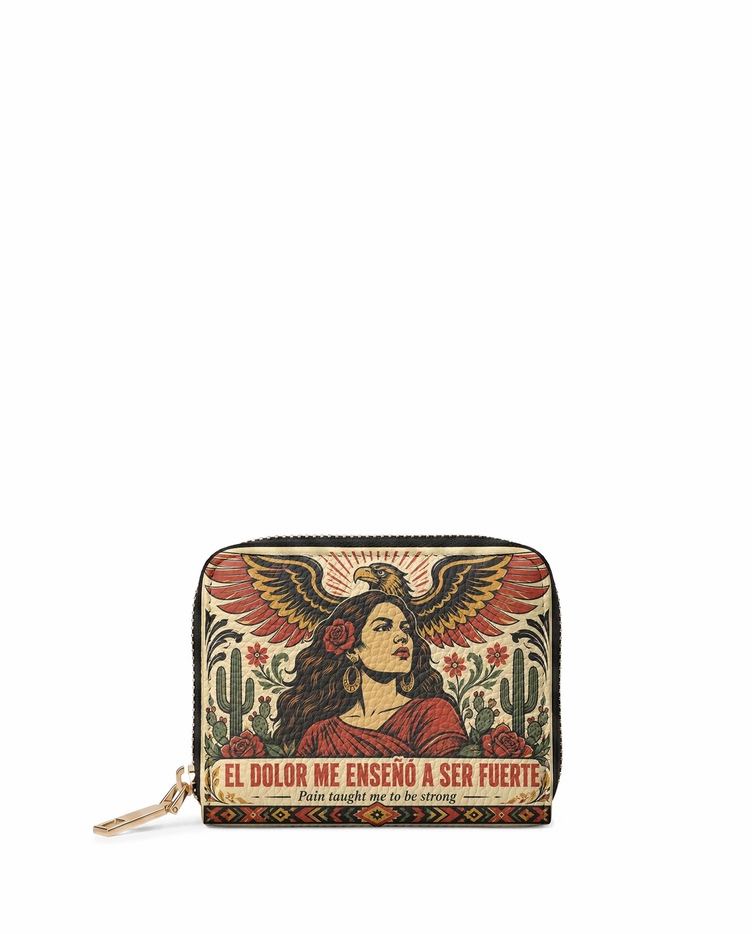 "El dolor me enseñó a ser fuerte" ver.3 Mini Wallet - front view | Paleta Bags