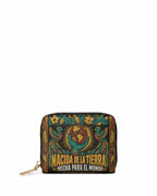 "Nacida de la tierra, hecha para el mundo" ver.4 Mini Wallet - front view | Paleta Bags