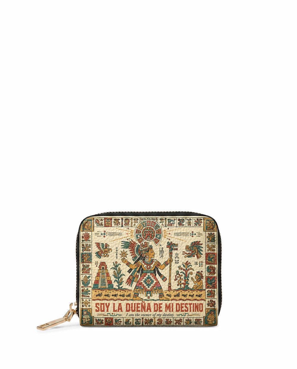 "Soy la dueña de mi destino" ver.3 Mini Wallet - front view | Paleta Bags