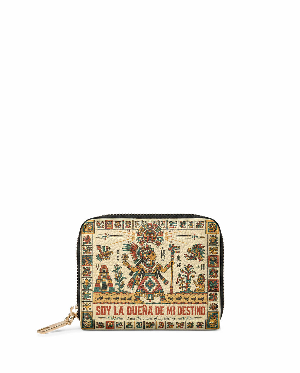 "Soy la dueña de mi destino" ver.3 Mini Wallet - front view | Paleta Bags
