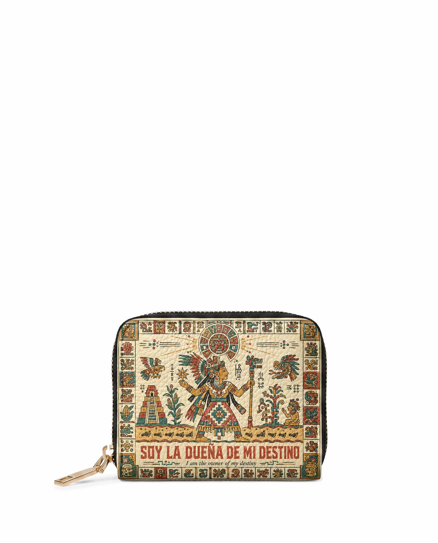 "Soy la dueña de mi destino" ver.3 Mini Wallet - front view | Paleta Bags