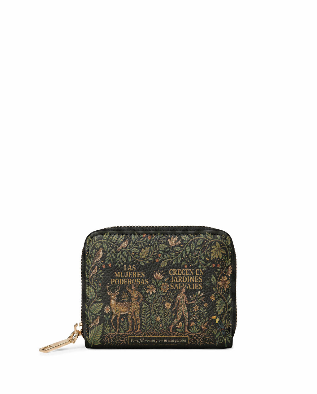 "Las mujeres poderosas crecen en jardines salvajes" ver.3 Mini Wallet - front view | Paleta Bags
