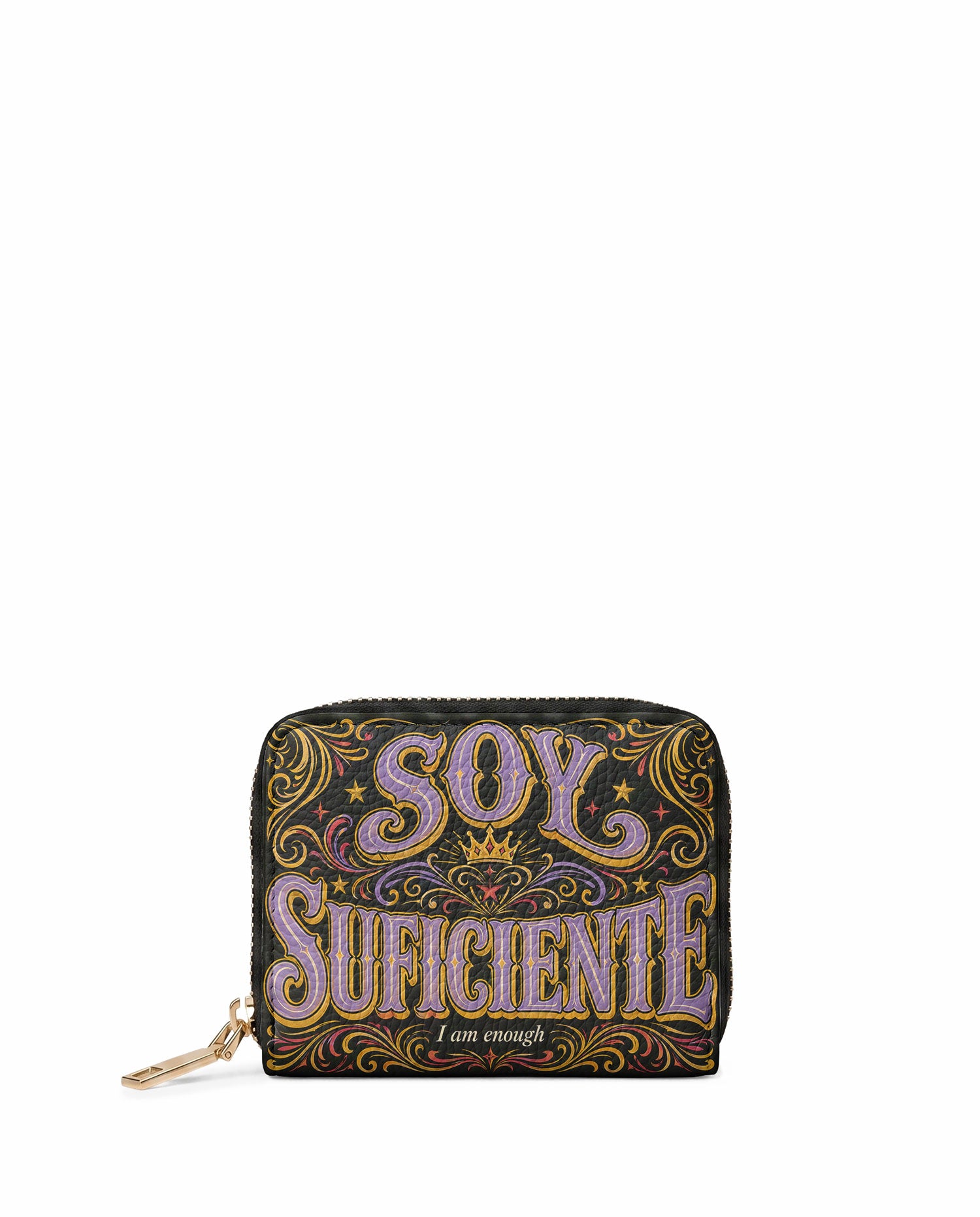 "Soy suficiente, tal y como soy" ver.2 Mini Wallet - front view | Paleta Bags