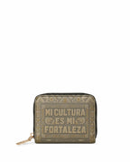 "Mi cultura es mi fortaleza" ver.5 Mini Wallet - front view | Paleta Bags