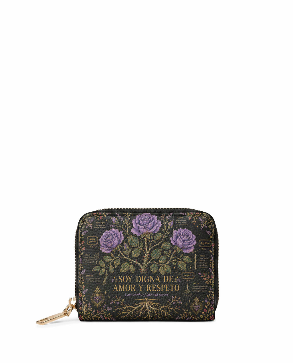 "Otomi Wild Embroidery" ver.4 Mini Wallet - front view | Paleta Bags
