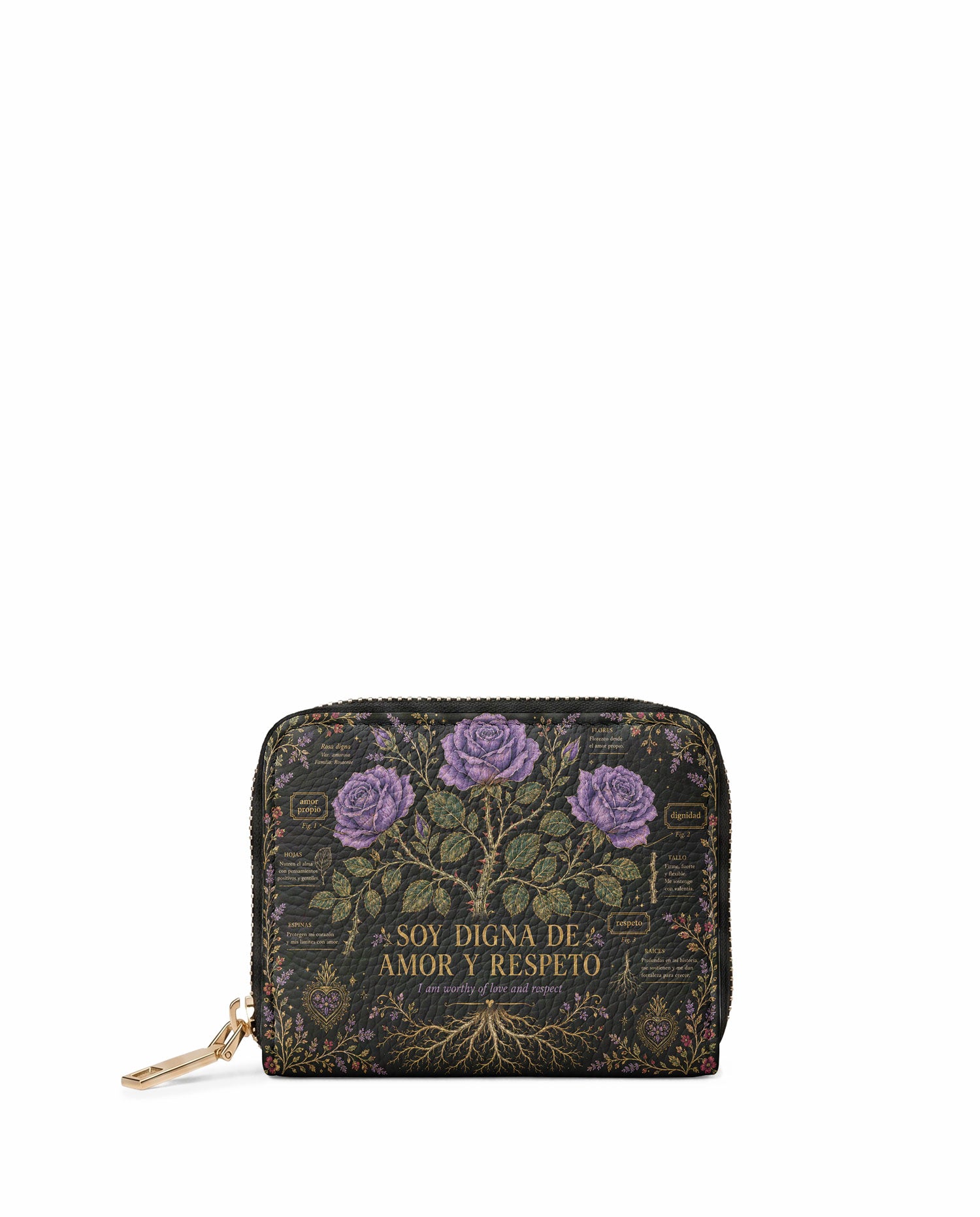 "Otomi Wild Embroidery" ver.4 Mini Wallet - front view | Paleta Bags