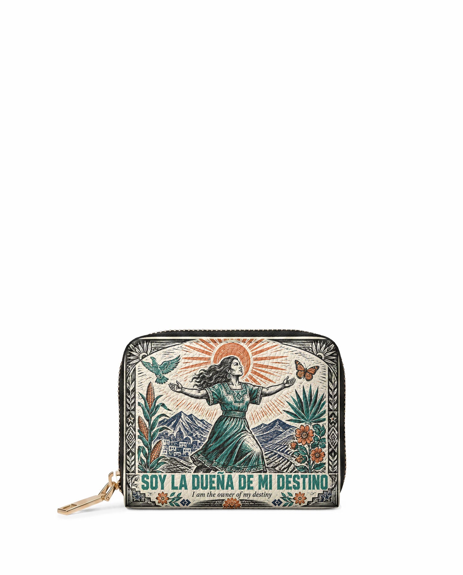 "Soy la dueña de mi destino" ver.2 Mini Wallet - front view | Paleta Bags