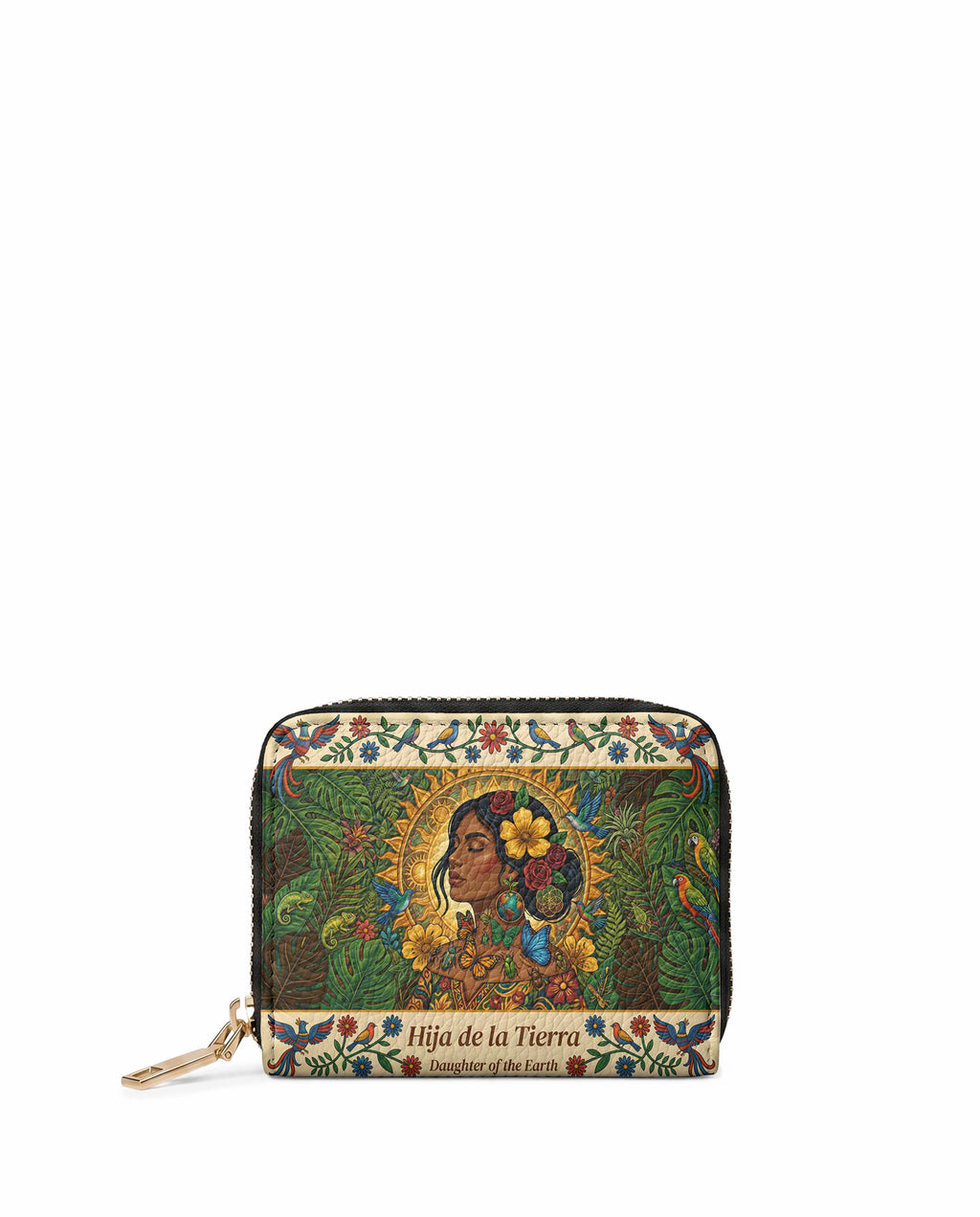 "Soy hija de la tierra" ver.6 Mini Wallet - front view | Paleta Bags