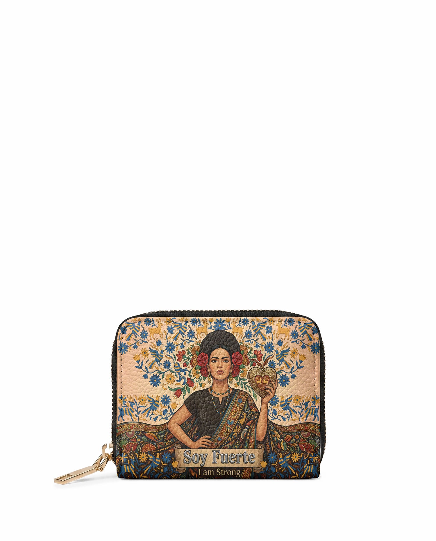 "Soy Fuerte" ver.3 Mini Wallet - front view | Paleta Bags