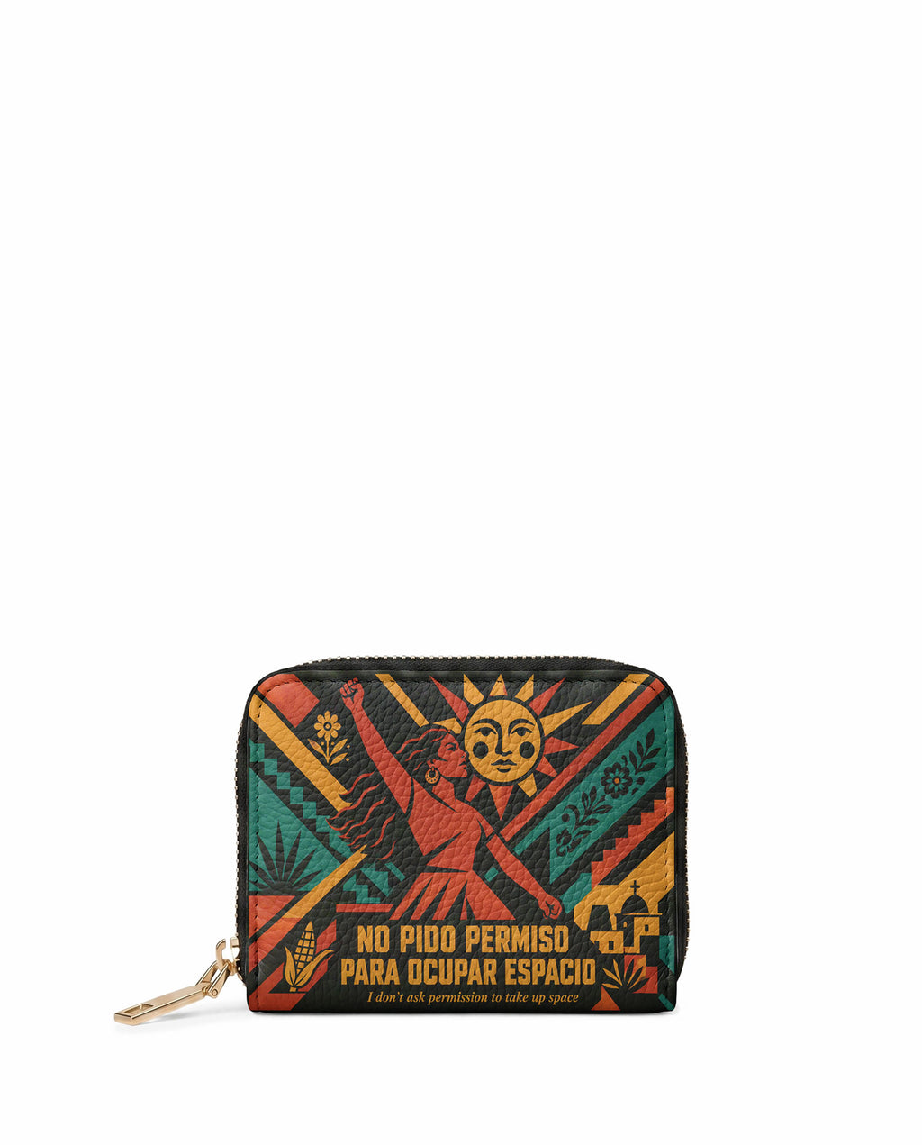 "No pido permiso para ocupar espacio" ver.1 Mini Wallet - front view | Paleta Bags