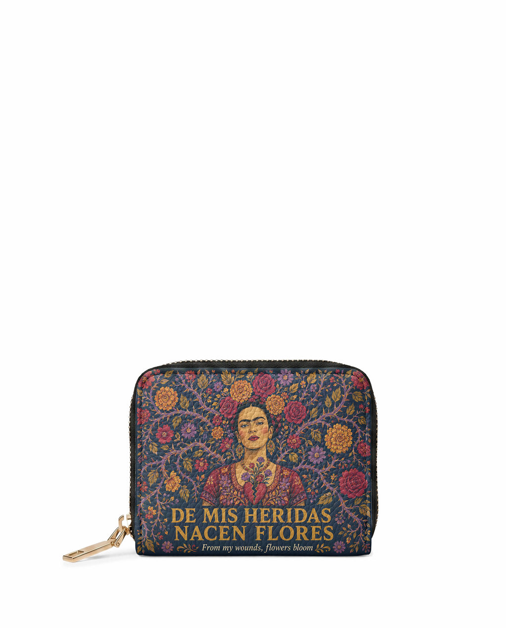 "De mis heridas nacen flores" ver.3 Mini Wallet - front view | Paleta Bags