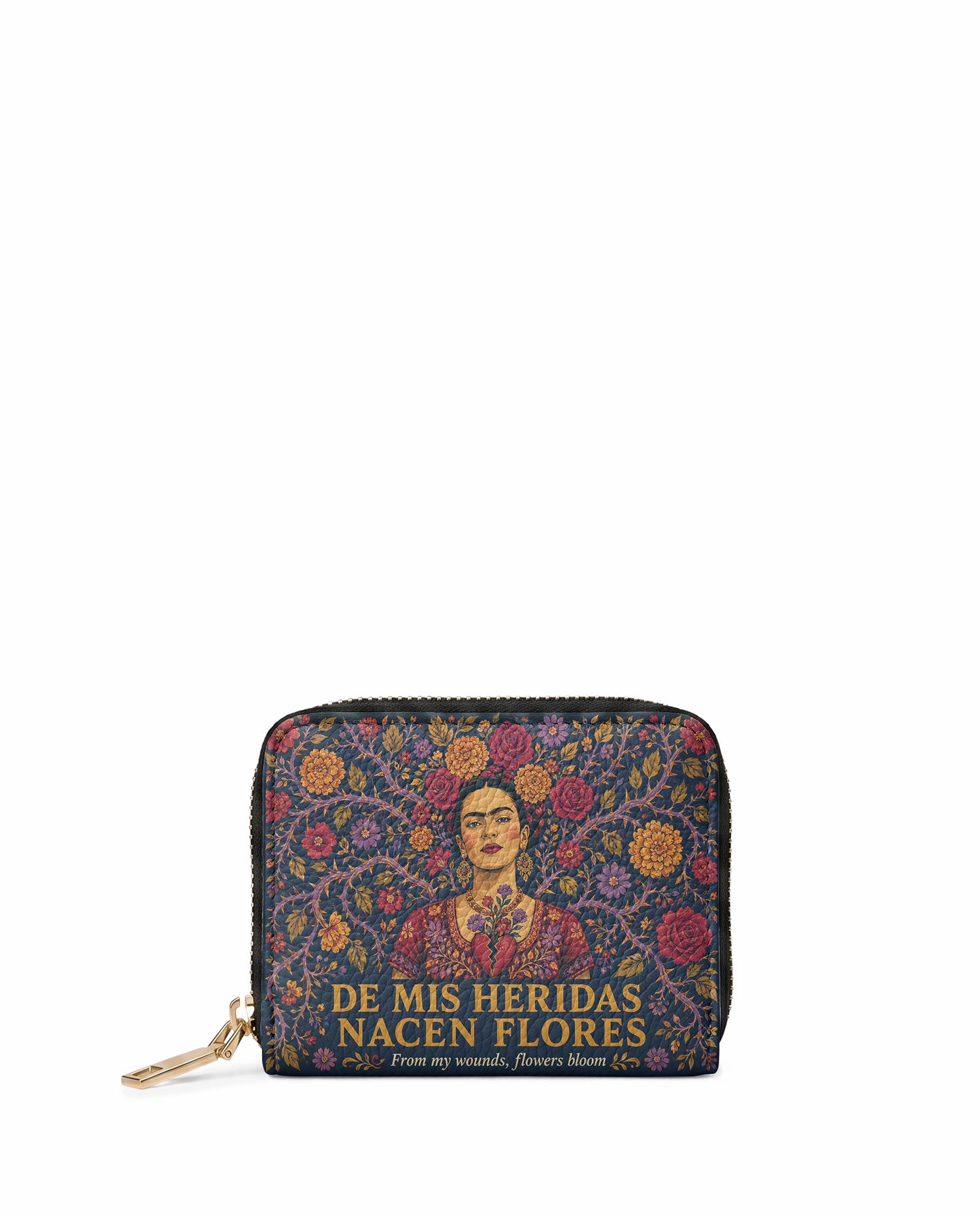 "De mis heridas nacen flores" ver.3 Mini Wallet - front view | Paleta Bags