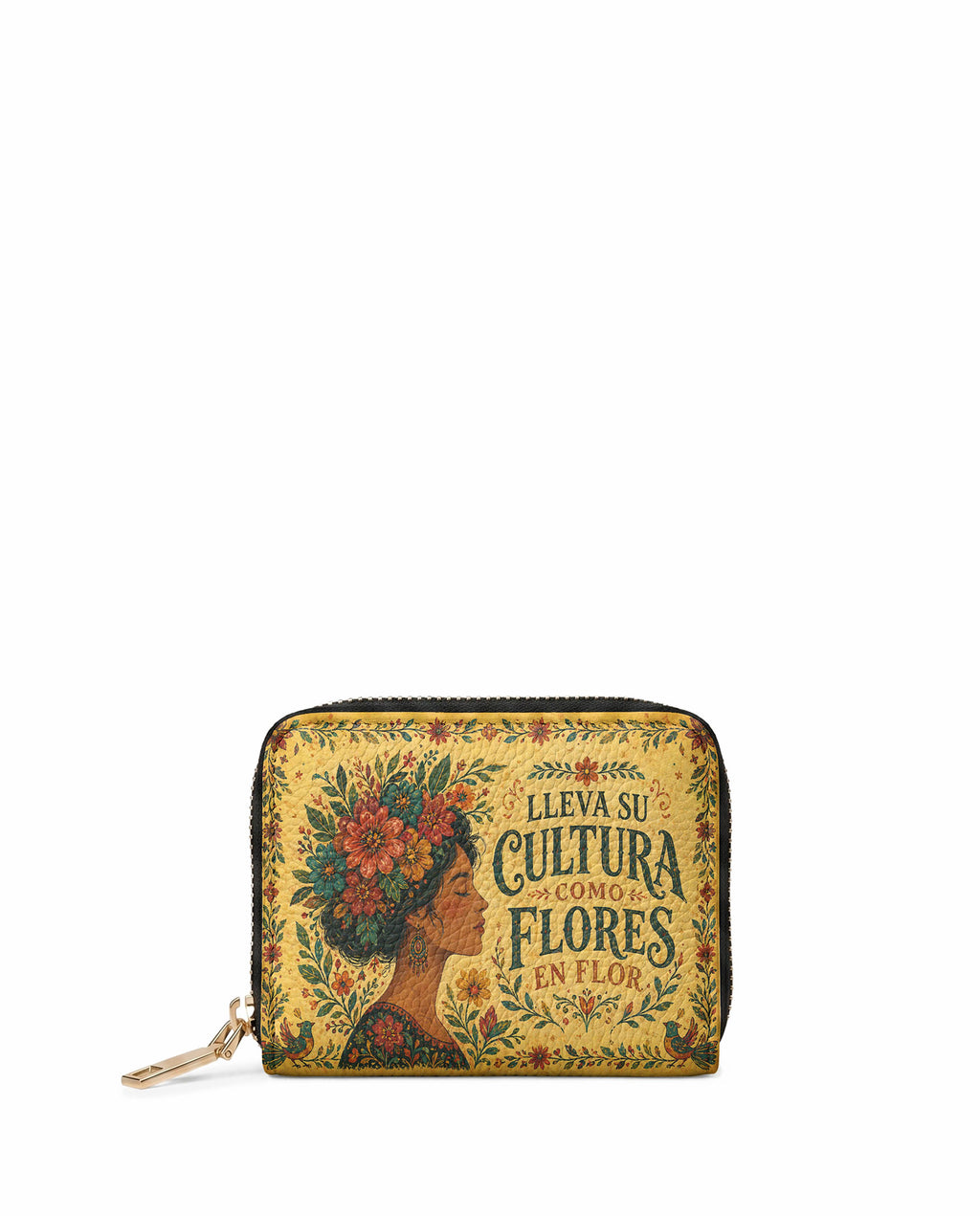 "Lleva su cultura como flores en flor" ver.1 Mini Wallet - front view | Paleta Bags