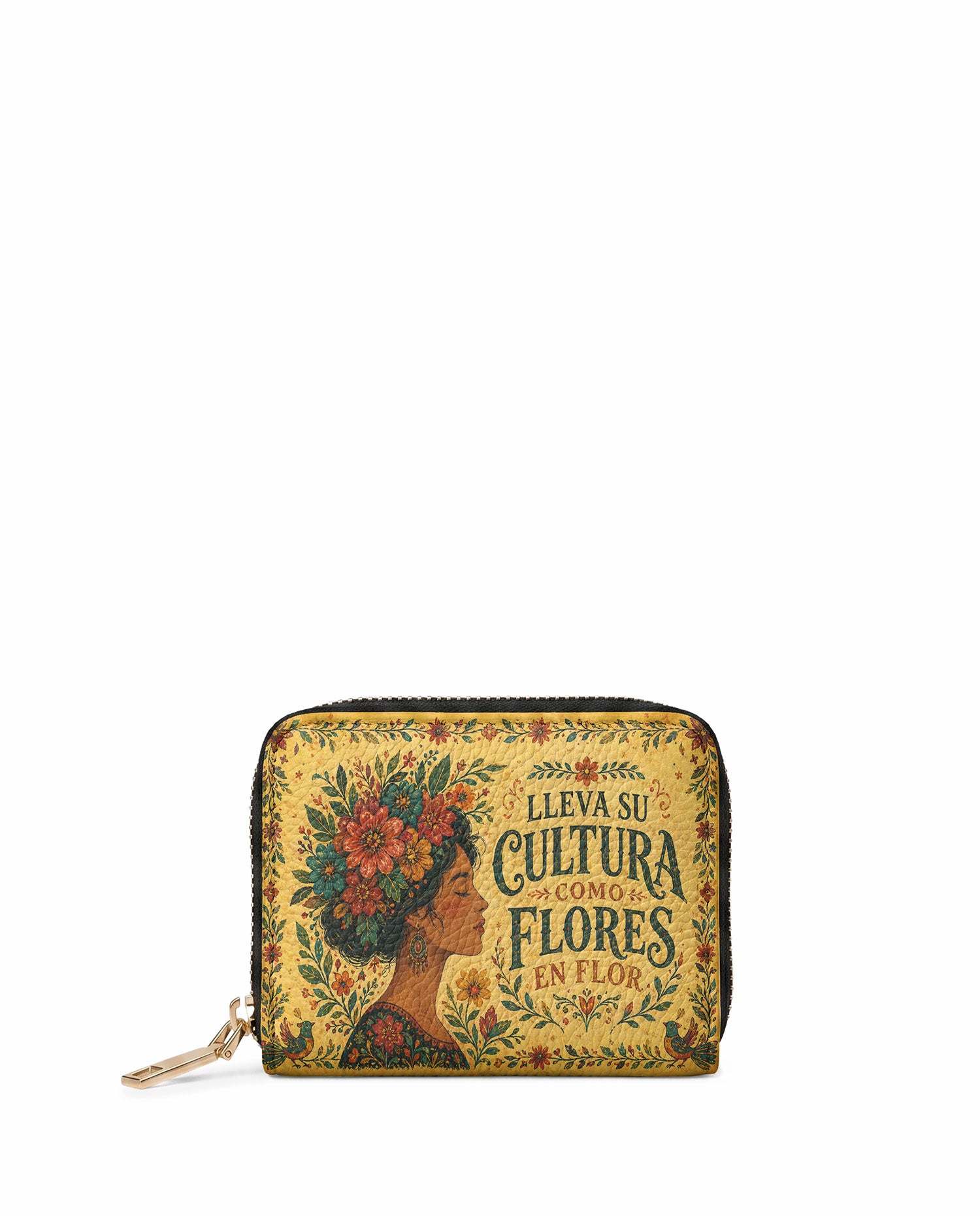 "Lleva su cultura como flores en flor" ver.1 Mini Wallet - front view | Paleta Bags