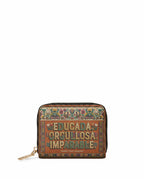"Educada. Orgullosa. Imparable" ver.3 Mini Wallet - front view | Paleta Bags