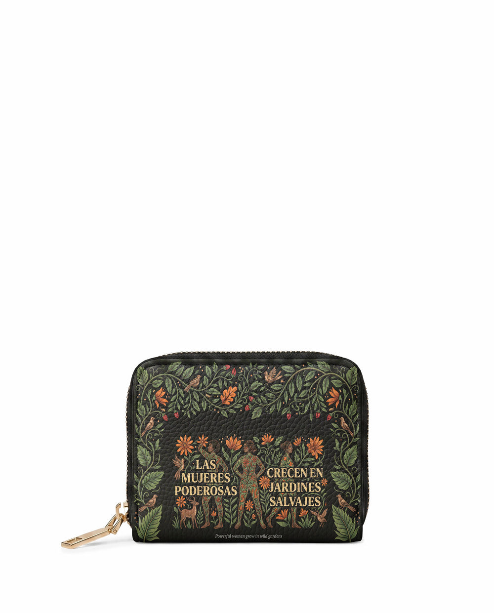 "Las mujeres poderosas crecen en jardines salvajes" ver.2 Mini Wallet - front view | Paleta Bags