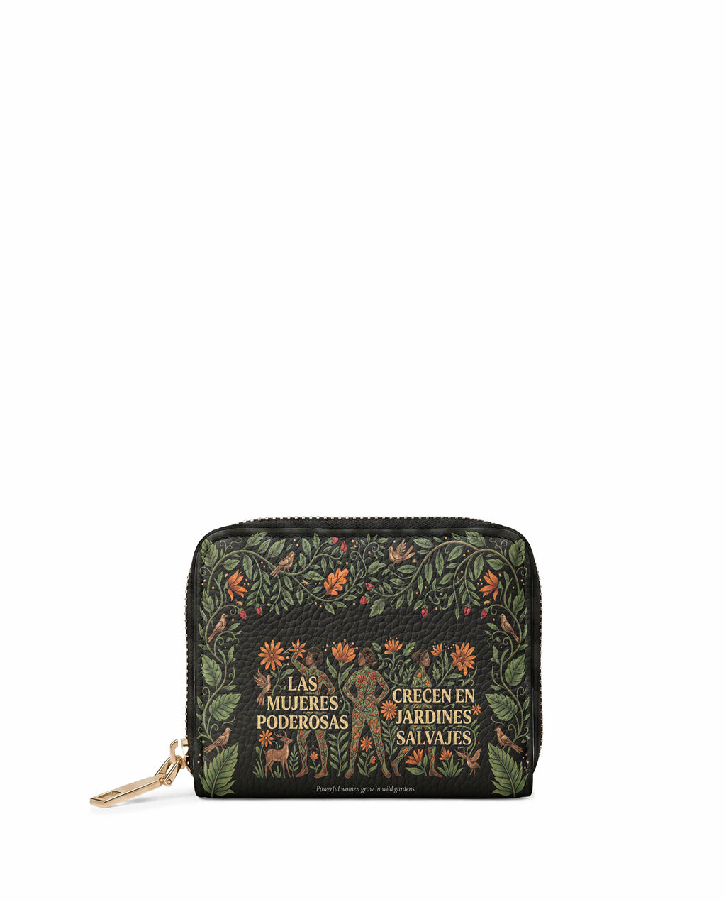 "Las mujeres poderosas crecen en jardines salvajes" ver.2 Mini Wallet - front view | Paleta Bags