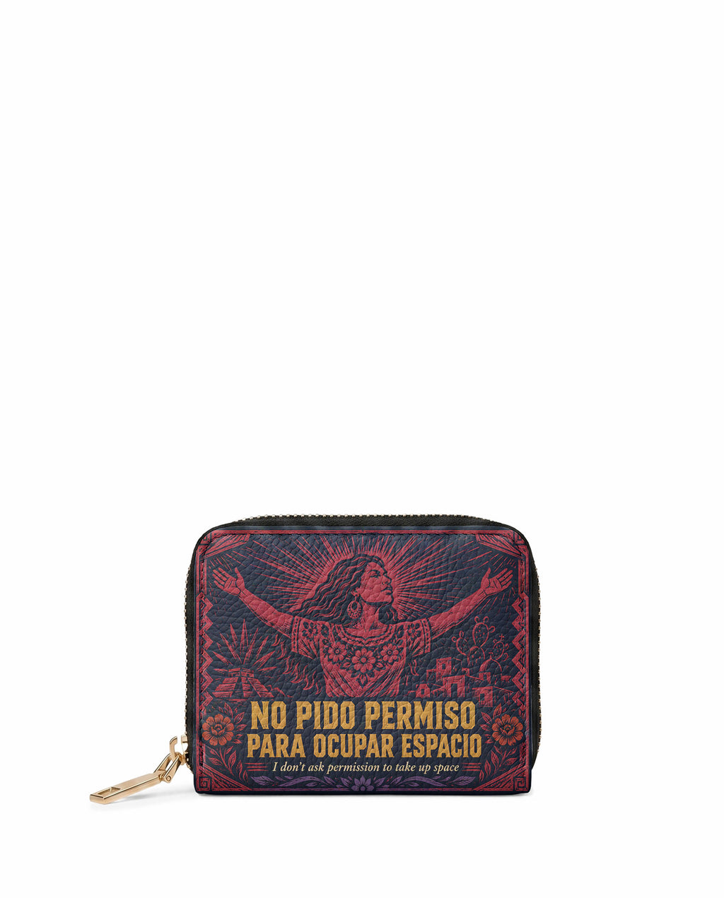 "No pido permiso para ocupar espacio" ver.2 Mini Wallet - front view | Paleta Bags