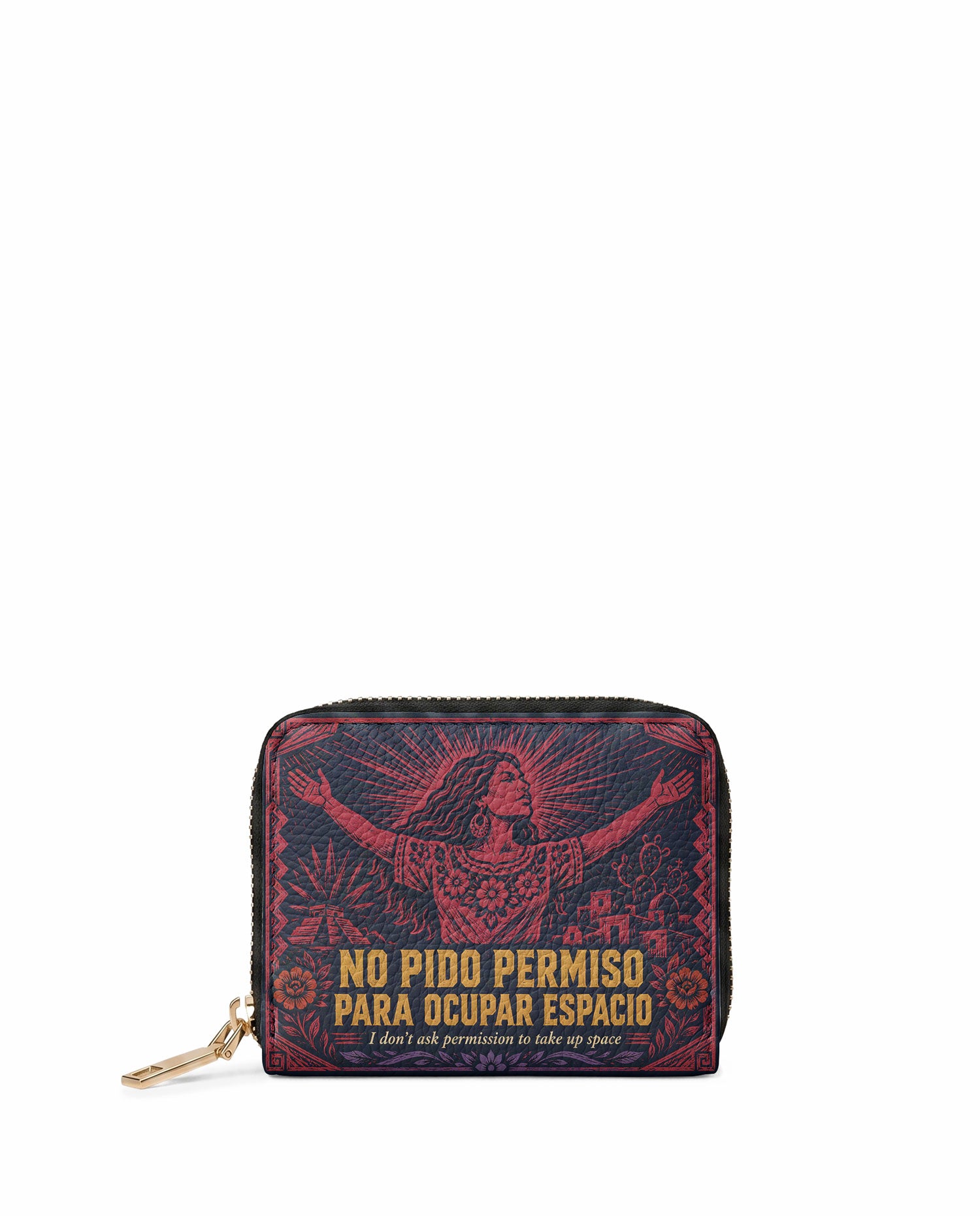"No pido permiso para ocupar espacio" ver.2 Mini Wallet - front view | Paleta Bags