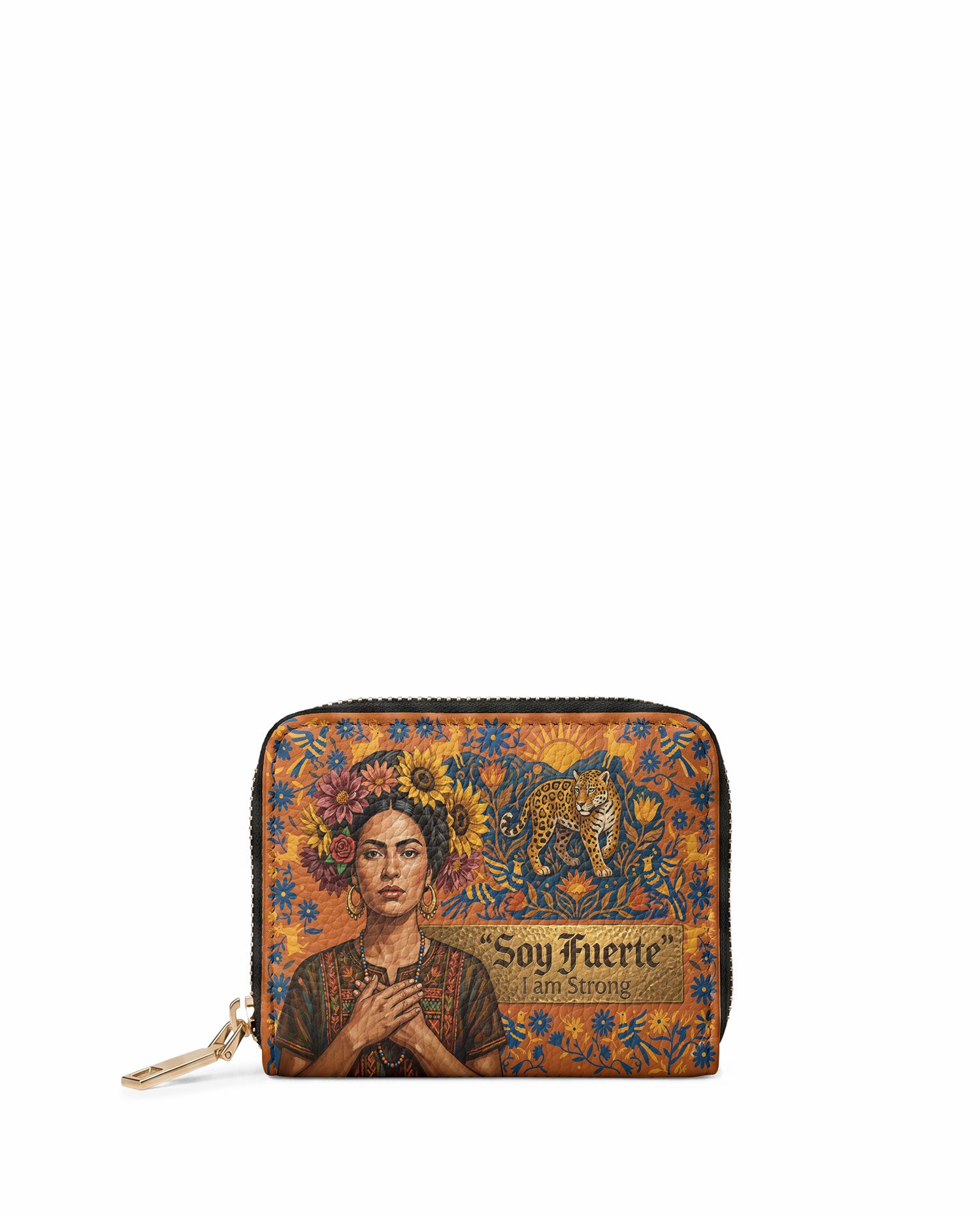 "Soy Fuerte" ver.2 Mini Wallet - front view | Paleta Bags