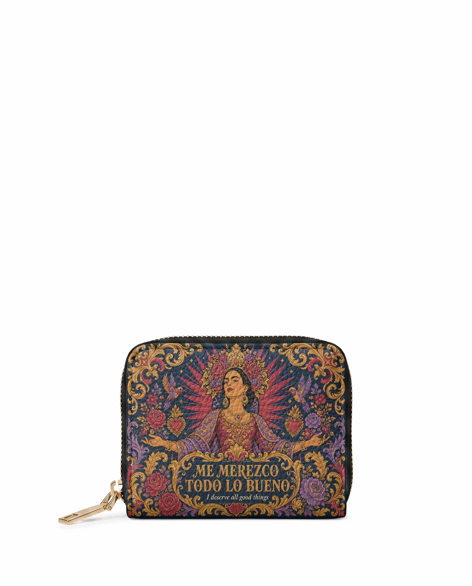 "Me merezco todo lo bueno" ver.2 Mini Wallet - front view | Paleta Bags