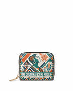 "Mi cultura es mi poder" ver.4 Mini Wallet - front view | Paleta Bags