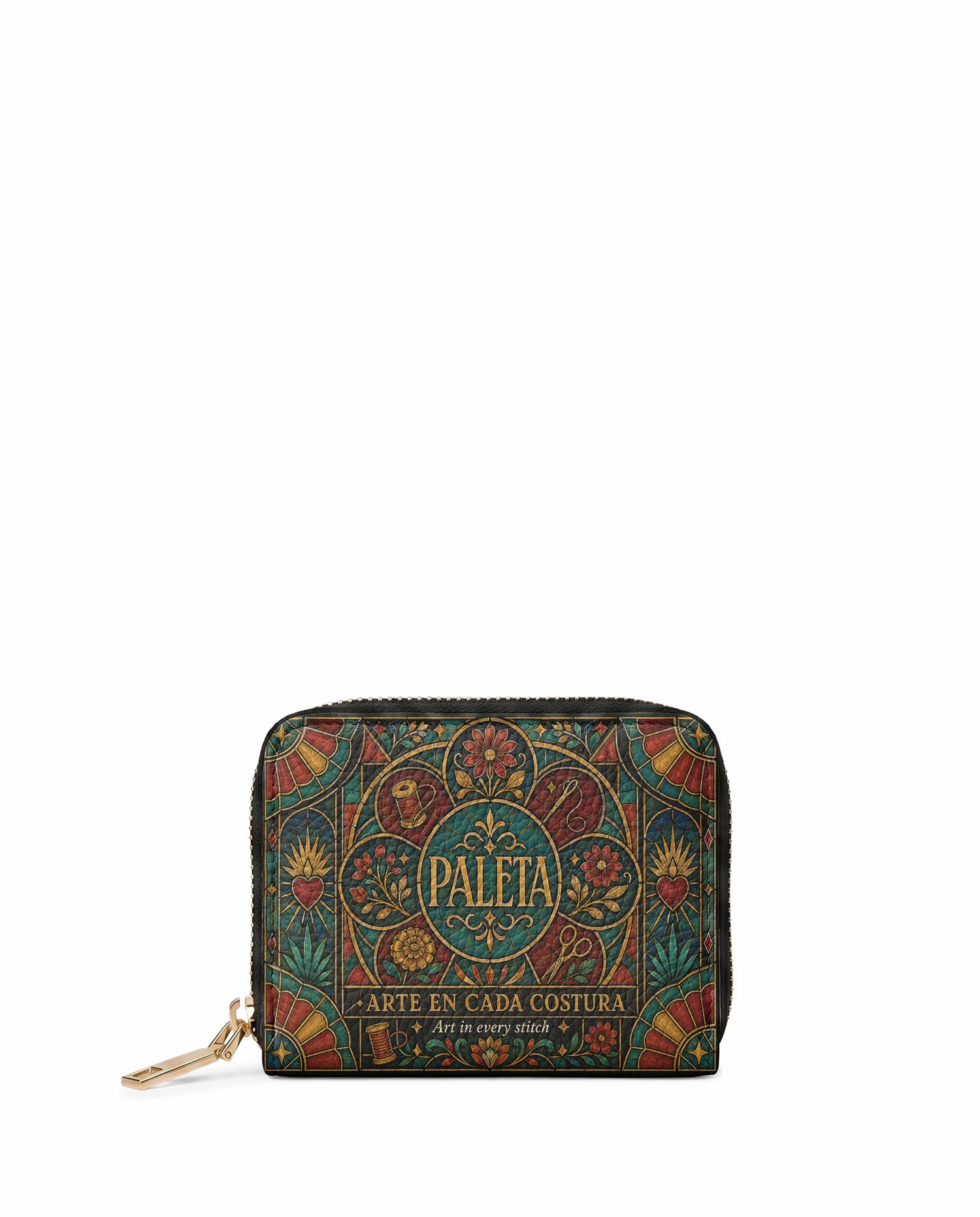 "La Paleta — Arte en cada costura" ver.5 Mini Wallet - front view | Paleta Bags