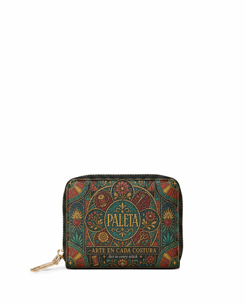 "La Paleta — Arte en cada costura" ver.5 Mini Wallet - front view | Paleta Bags