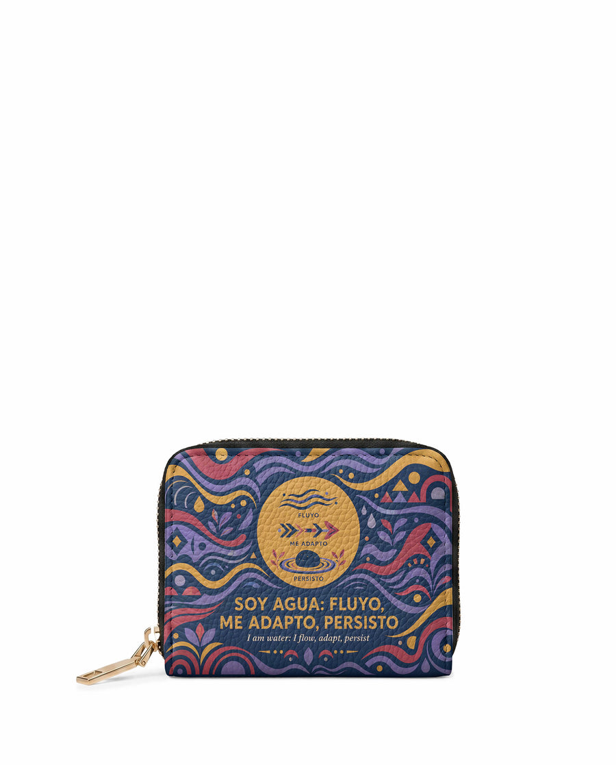 "Soy agua fluyo, me adapto, persisto" ver.3 Mini Wallet