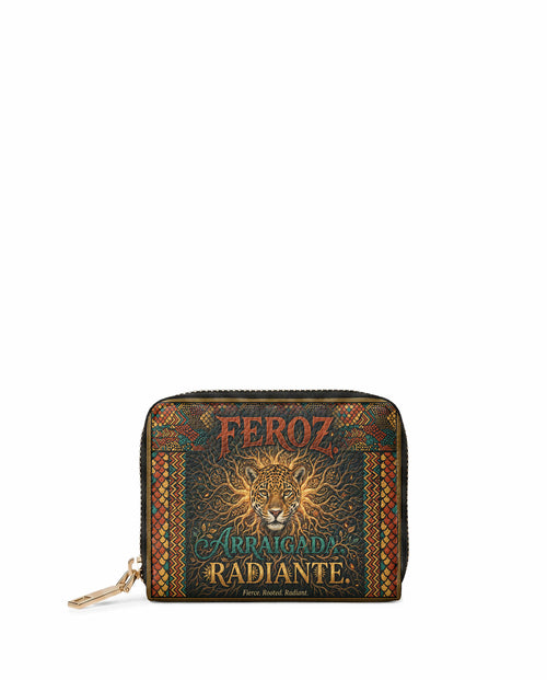 "Feroz. Arraigada. Radiante" ver.6 Mini Wallet - front view | Paleta Bags