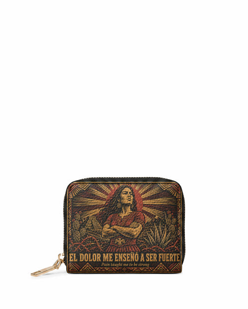 "El dolor me enseñó a ser fuerte" ver.2 Mini Wallet - front view | Paleta Bags