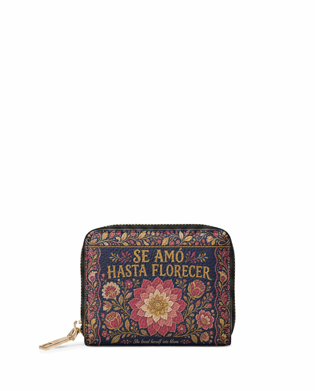 "Se amó hasta florecer" ver.4 Mini Wallet - front view | Paleta Bags