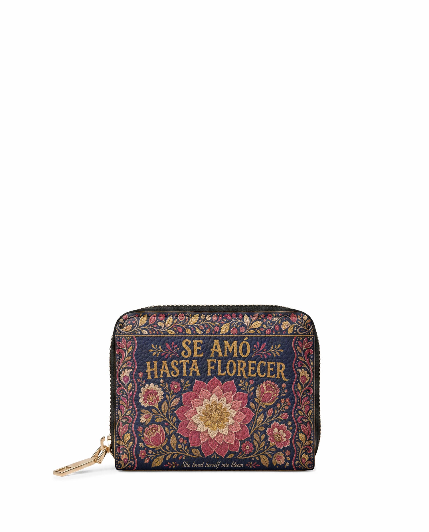 "Se amó hasta florecer" ver.4 Mini Wallet - front view | Paleta Bags