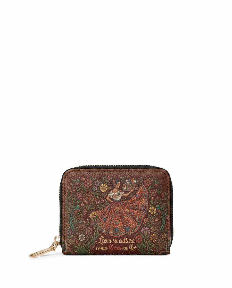 "Lleva su cultura como flores en flor" ver.6 Mini Wallet