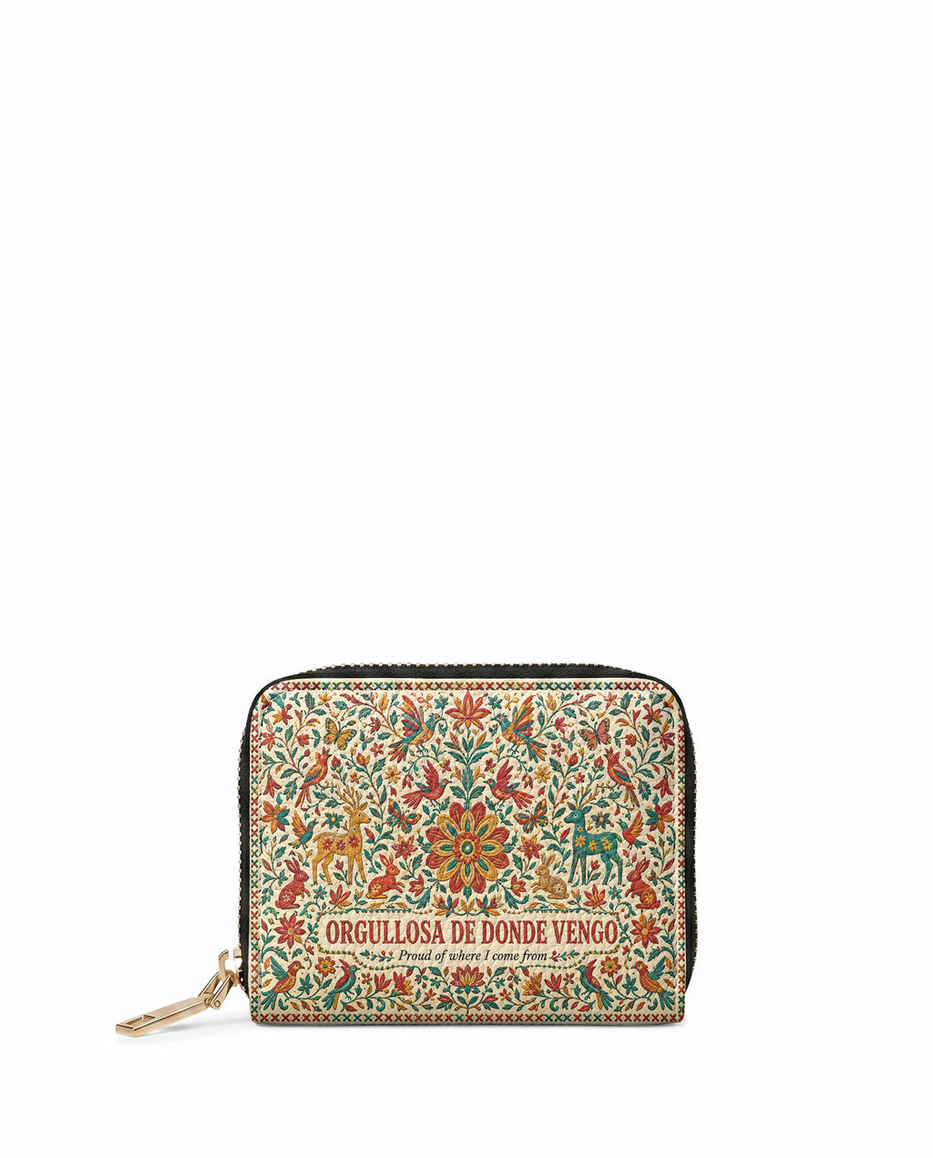 "Orgullosa de donde vengo" ver.2 Mini Wallet - front view | Paleta Bags
