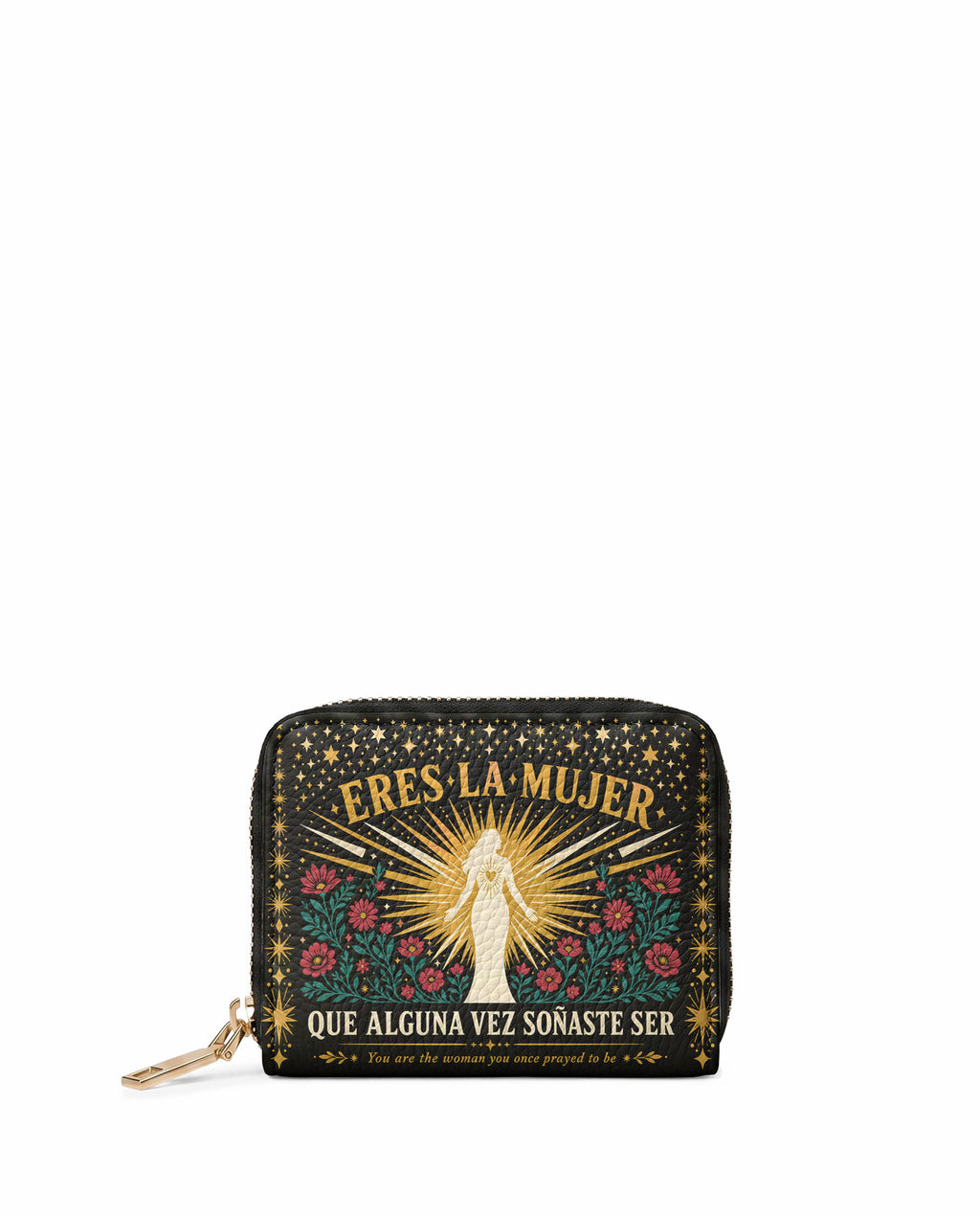 "Eres la mujer que alguna vez soñaste ser" ver.9 Mini Wallet - front view | Paleta Bags