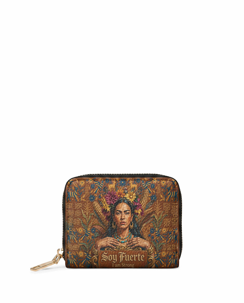 "Soy Fuerte" ver.4 Mini Wallet - front view | Paleta Bags