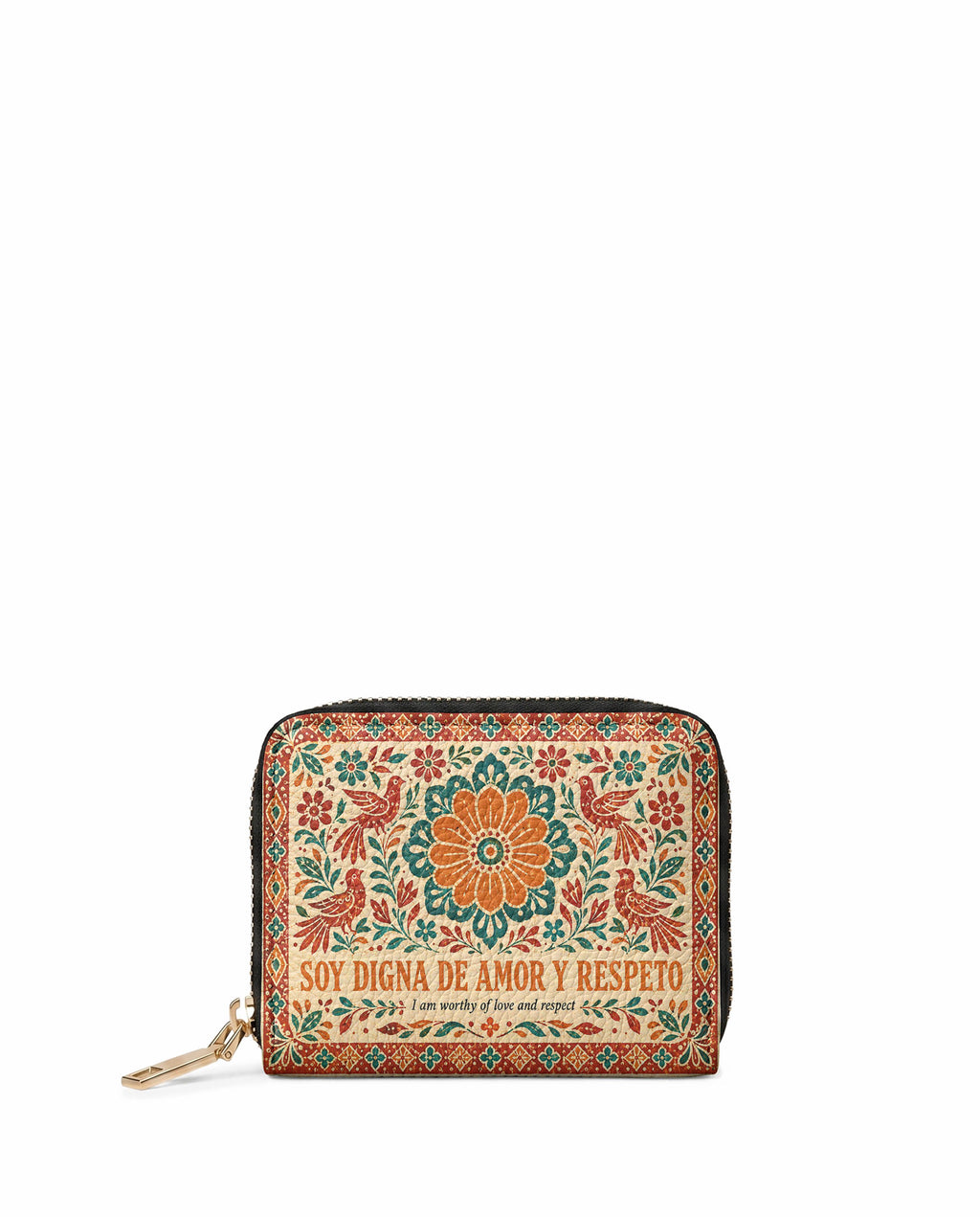 "Otomi Wild Embroidery" ver.5 Mini Wallet - front view | Paleta Bags