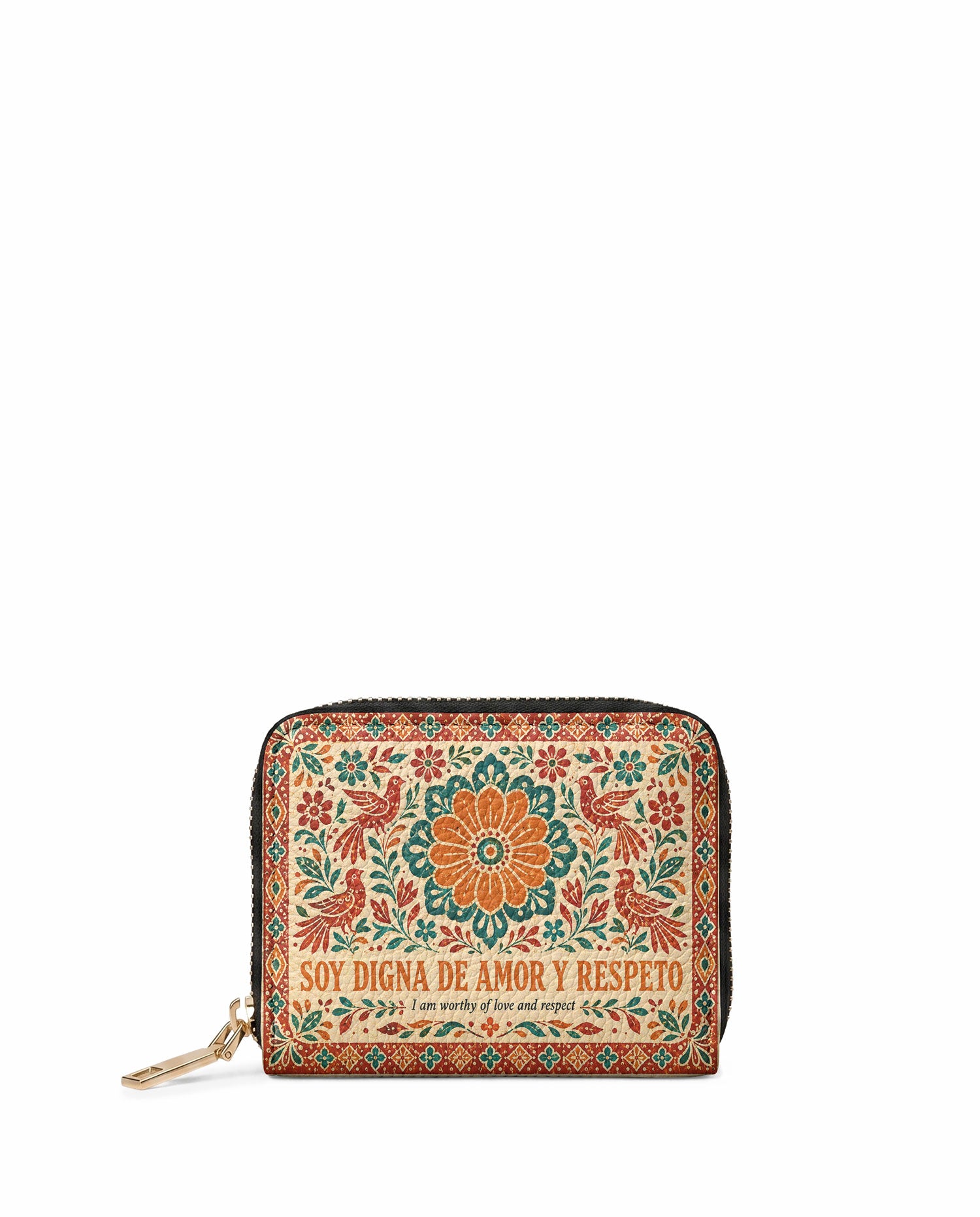 "Otomi Wild Embroidery" ver.5 Mini Wallet - front view | Paleta Bags