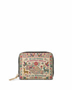 "De las manos de nuestras abuelas a las nuestras" ver.1 Mini Wallet - front view | Paleta Bags