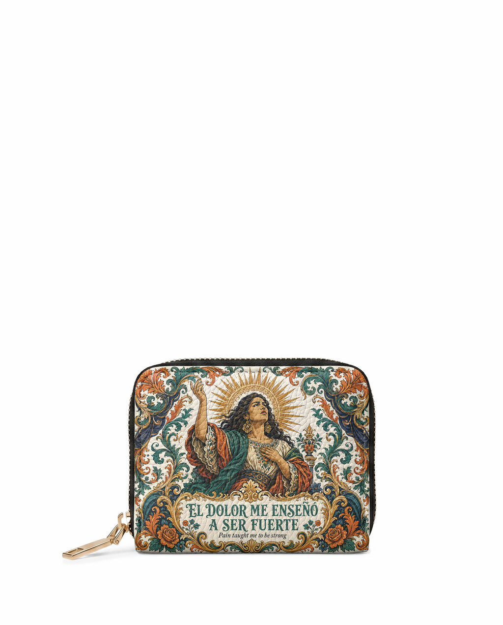 "El dolor me enseñó a ser fuerte" ver.5 Mini Wallet - front view | Paleta Bags