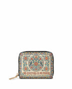 "Mi cultura es mi poder" ver.3 Mini Wallet - front view | Paleta Bags