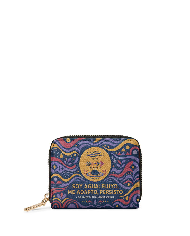 "Soy agua fluyo, me adapto, persisto" ver.3 Mini Wallet