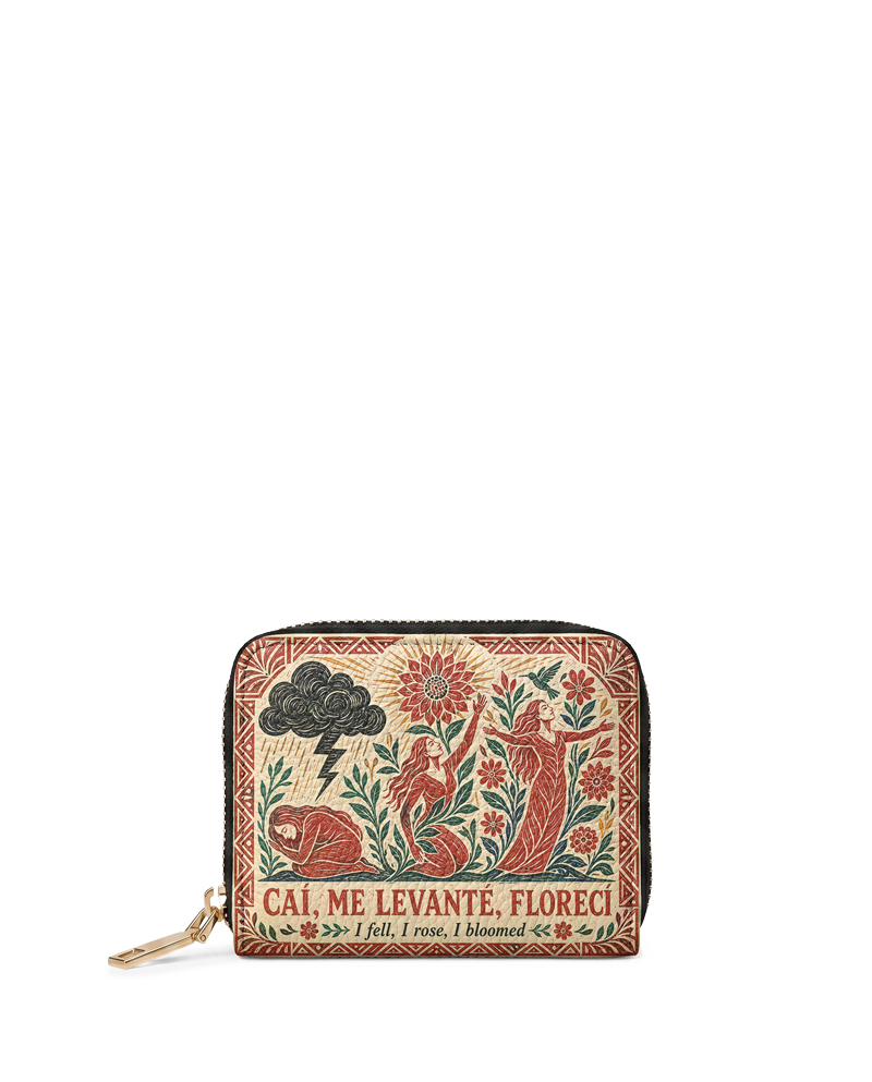 "Caí, me levanté, florecí" ver.2 Mini Wallet