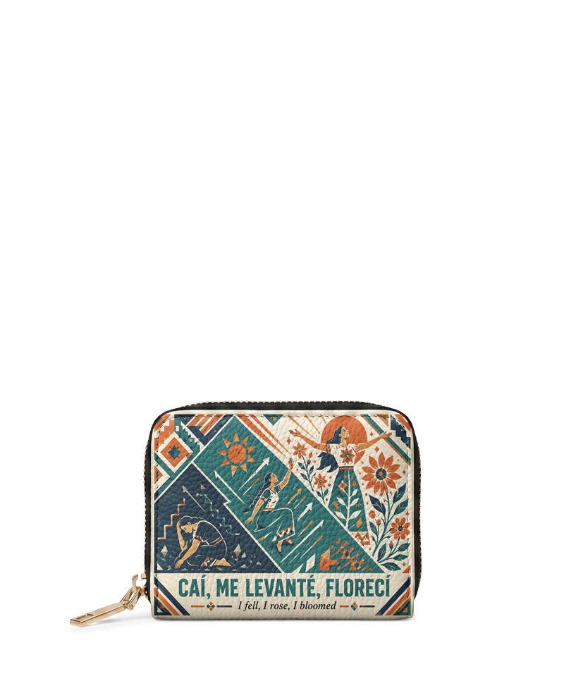 "Caí, me levanté, florecí" ver.3 Mini Wallet