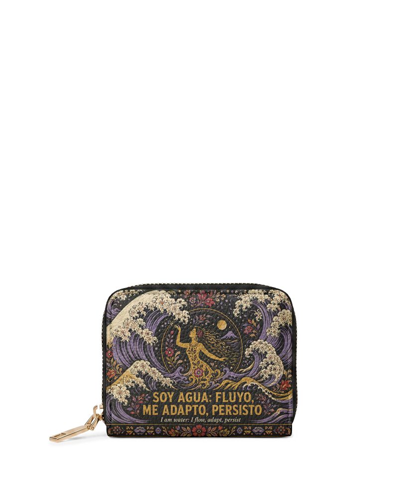 "Soy agua fluyo, me adapto, persisto" ver.2 Mini Wallet