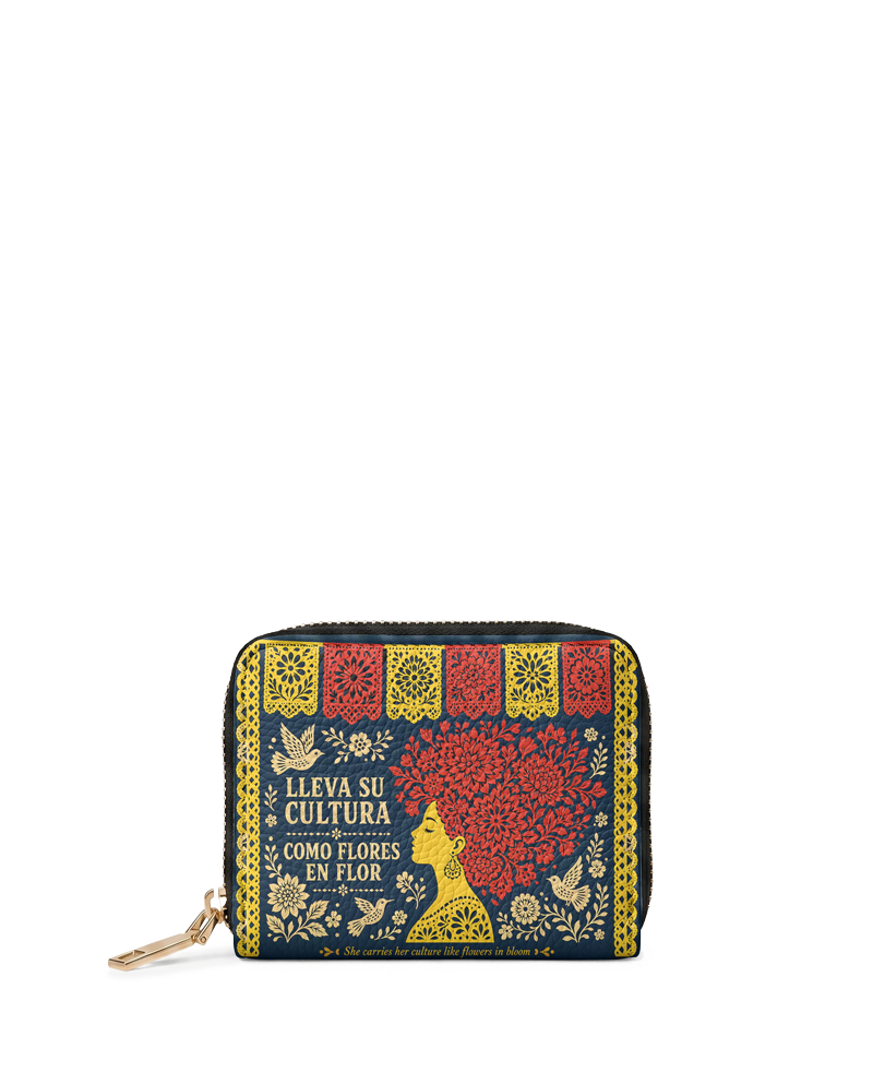 "Lleva su cultura como flores en flor" ver.2 Mini Wallet