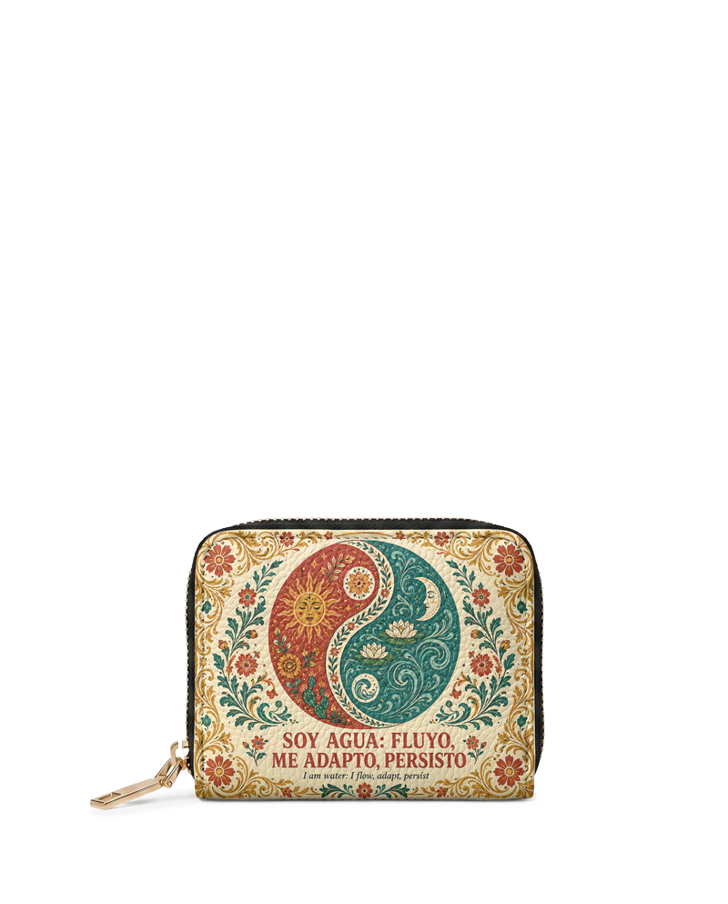 "Soy agua fluyo, me adapto, persisto" ver.5 Mini Wallet